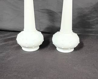 Vintage Milk Glass Hobnail Bottles