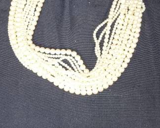 Multi-Strand Pearl Necklace	