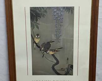 Songbirds and Wisteria Bird Print