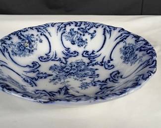 Flow Blue "Troy" Bowl	