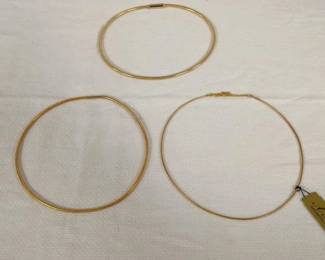 Three Chocker Chain Necklaces