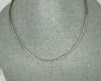 Silvertone Omega Chain Necklace
