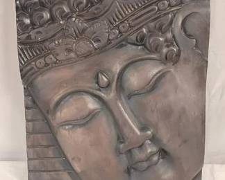Carved Wooden Japanese Buddha Face Wall Art