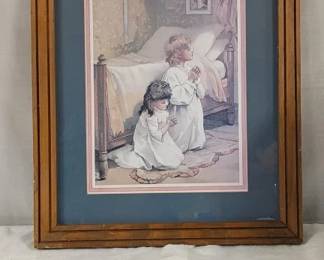 Framed Art of Children Praying