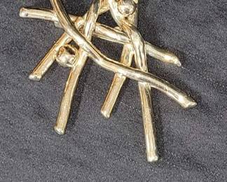 Large Modernist Abstract Brooch