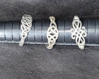 Three Sterling Rings