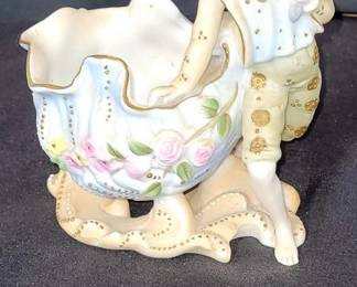 Bisque Ardalt Vase with Statue