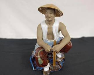 Vintage Chinese Mudman Statue