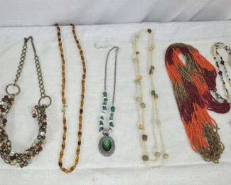 Six Costume Jewelry Necklaces