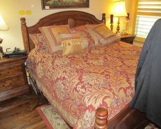 King-size bed by Universal Furniture and plush linens