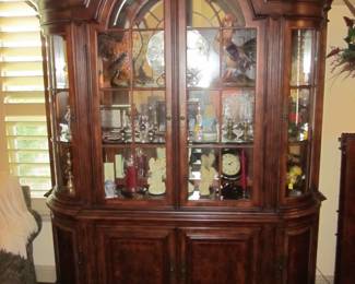 Stunning 2-piece Universal Furniture lighted hutch