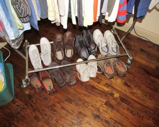 Suits (size 44L), Pants (40x34), Shoes (size 11-12), Shirts (size L-XL)