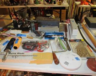 Lots of tools of every kind from a lifetime of collecting. Stanley, Craftsman, Ryobi, Black n Decker, Husky, Duracraft, and more. Lots of power tools, hand tools, cabinets, tool cabinets, VTG items, yard tools, and more!