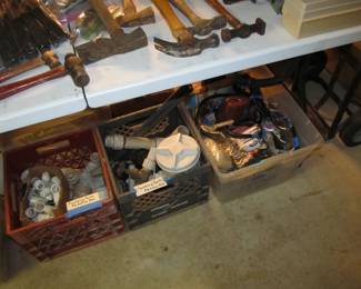 Lots of tools of every kind from a lifetime of collecting. Stanley, Craftsman, Ryobi, Black n Decker, Husky, Duracraft, and more. Lots of power tools, hand tools, cabinets, tool cabinets, VTG items, yard tools, and more!