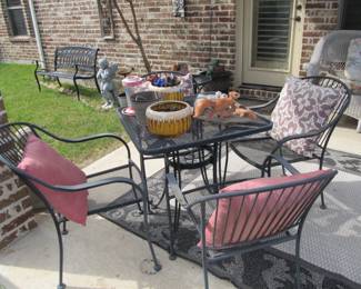 wrought iron patio set