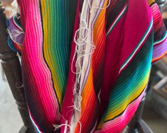 Vintage Mexican Serape blanket