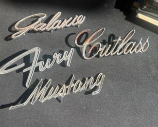Vintage car emblems