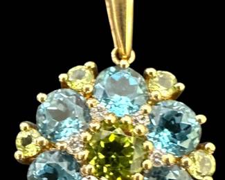 14K Marked Flower Necklace