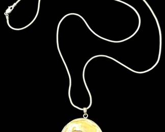 Mother of Pearl 925 Pendant Necklace