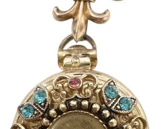 Coro 10K Fleur De Lis Brooch