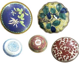 Vintage Cloisonne Small Plates
