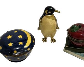 Vintage Enamel Trinket Boxes