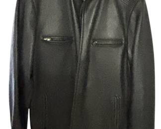 Black Leather Roundtree York Jacket