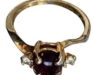18K HGE Gold Stone Ring