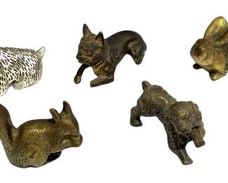 Vintage Brass Metal Animal Figurines