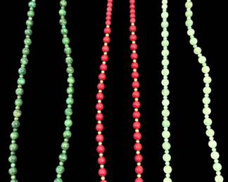 Three Stone Bead Necklaces