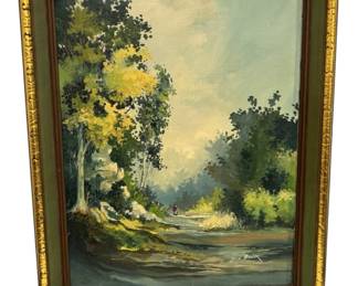 Framed Signed Leon Bazler Painting