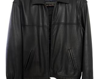Black Leather London Fog Jacket