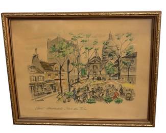 Framed Lithograph by Janicotte