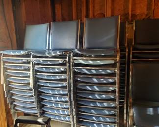 Seventy Four Blue Stackable Chairs