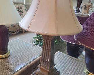 Two Metal Base Lamps