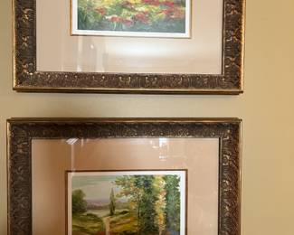 Tuscan Watercolors framed