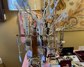Jewelry on tree