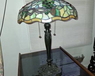 Set of two Tiffany style lamps. 