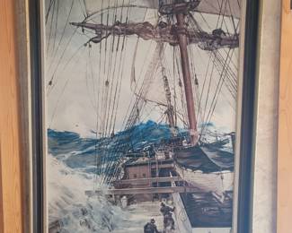 "The Rising Wind" by Montague Dawson