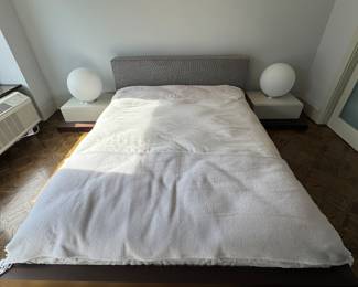 Queen Size Platform Bed with Upholstered Head Board. Photo 1 of 5.