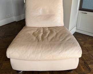 Roche Bobois Leather Slipper Chair - 2 Available. Each Measure 32" W x 35.5" D with 19" Seat Height. Photo 10 of 11.