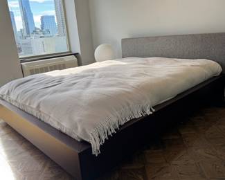 Queen Size Platform Bed with Upholstered Head Board. Photo 2 of 5.