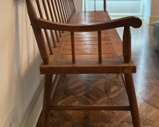 Vintage Deacons Bench. Measures 60" W x 16" D with 18" H. Photo 3 of 4.