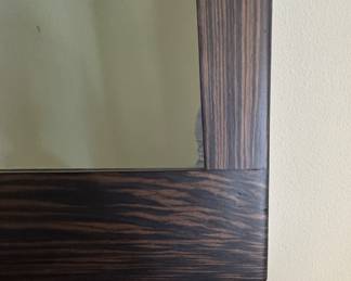 Bolier & Company by Decca Home Mirror in 0405 Qtr Cut Macassar Ebony EV Veneer. Measures 37.5" W x 51" H. Photo 2 of 2.