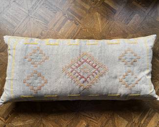 Down Filled Lumbar Pillow. Measures 39" W x 16" H.