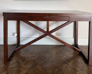 Cross Frame Desk with Drawer. Measures 52" W x 26" D x 30" H. Photo 1 of 2.