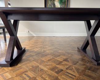 Christian Liaigre for Holly Hunt Courier Walnut Dining Table. Measures 90.5" L x 39.5" D x 29.25" H with 27.75" Clearance. Photos 5 of 6.