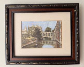 Cambridge University Etchings - 5 Available. Sizes Range from 24.5" W X 14.5" H   to 15" W x 13.5" H. Photo 2 of 5.