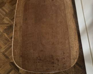 West African Hand-Carved Senufo Stool. Measures 27.5" W x 18.75" D; Front Height 18"; Back Height 19.5" H. Photo 4 of 4.