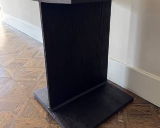 Ebonized Oak I Beam Side Table. Measures 16" x 16" x 22" H. Photo 2 of 3.